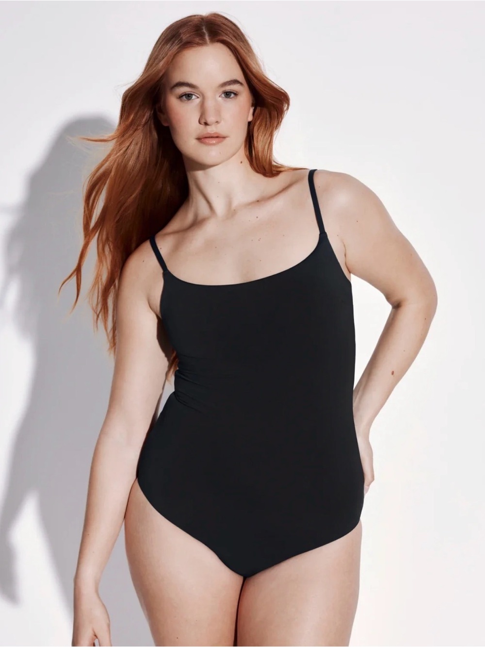 Knix Leakproof Sculpt Classic One Piece Swimsuit Black